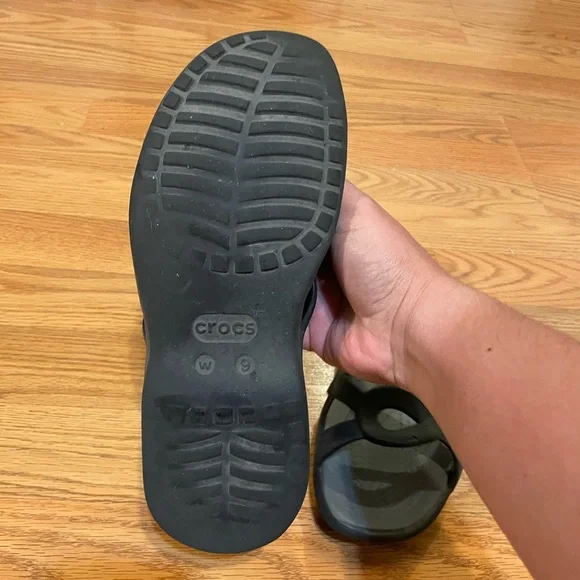 Crocs Stylish Black Women's Sandals - Picture 6 of 6